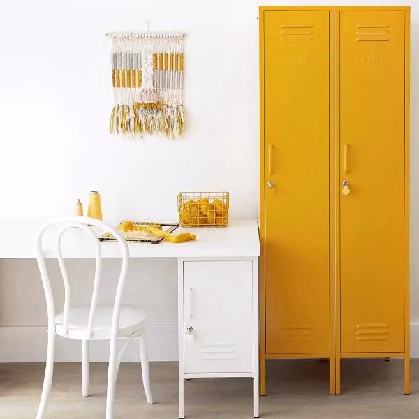 Mustard Made The Skinny Storage Locker in Yellow, W: 46.0 cm, D: 35.0 cm, H: 183.0 cm – 2