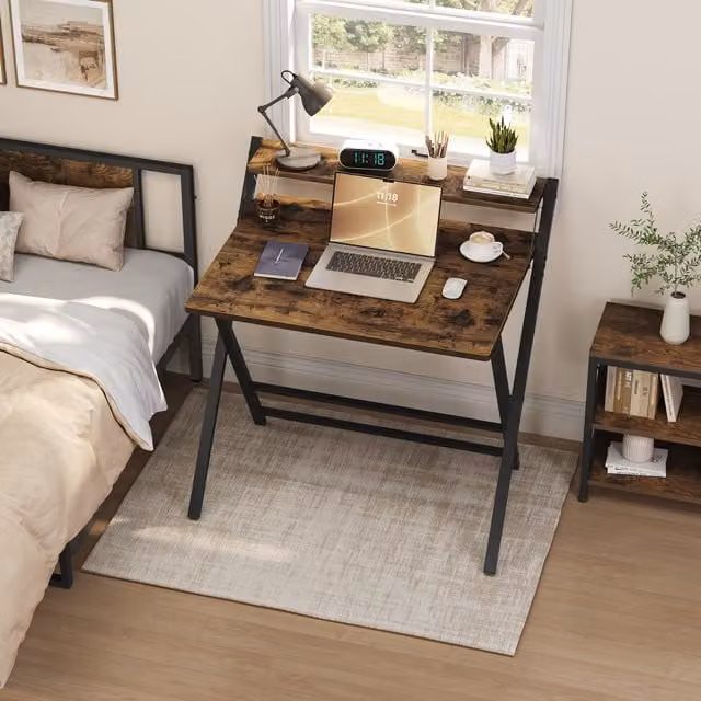Yaheetech Foldable Computer and Laptop Desk in Brown – 1