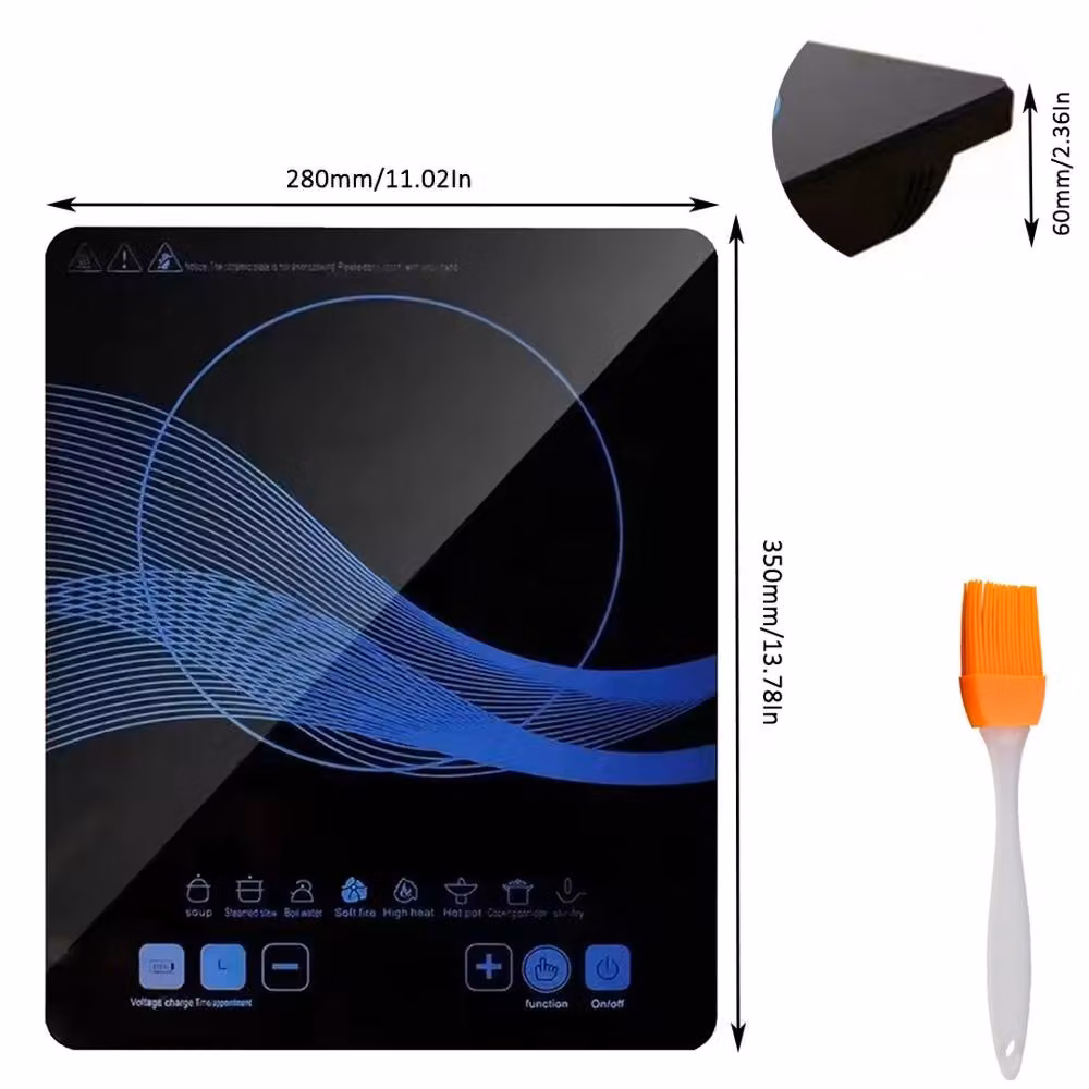SPETLEK 2200W Portable Digital Induction Hob with Glass Touch Control in Black – 2