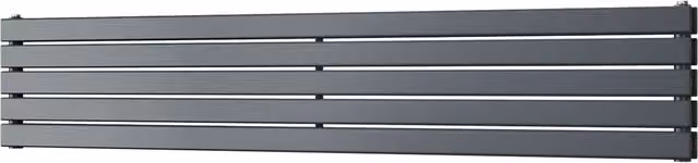 UK Radiators Typhoon Axis Anthracite Horizontal Designer Double Panel Steel Radiator W: 180 cm, H: 34 cm – 1