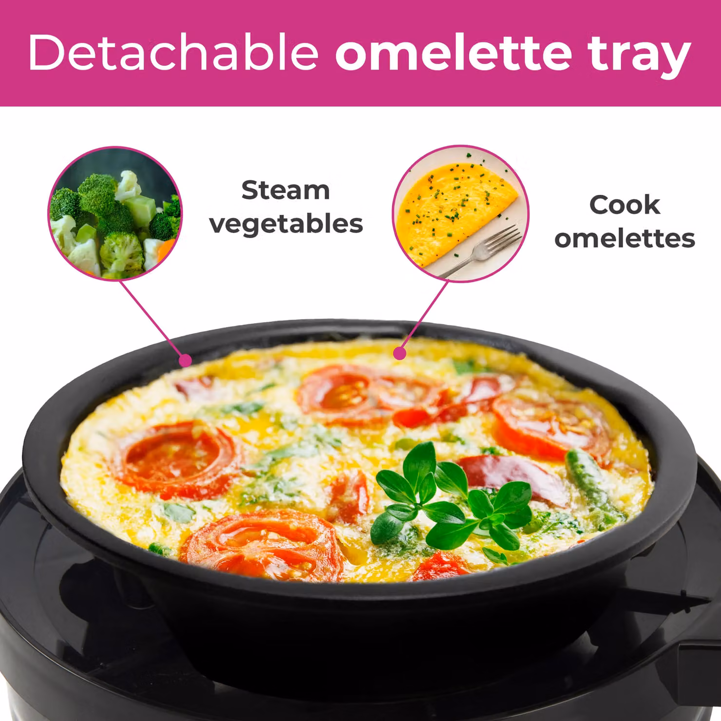 Neo Stainless Steel Electric Egg Boiler, Poacher and Steamer with Auto Shut-off in Grey – 5