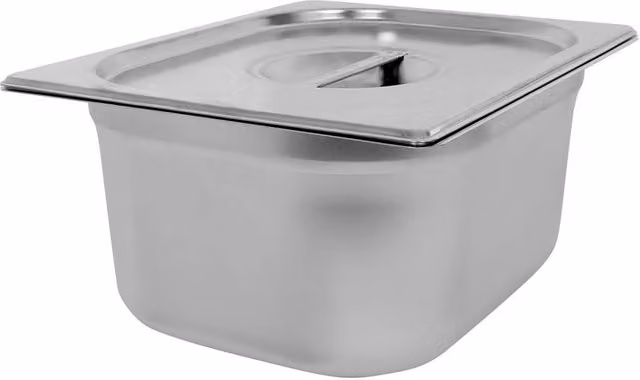 Argon Tableware Stainless Steel Gastronorm Container with Loose Lid, 1/2 Size, 8.5 l, Silver – 2
