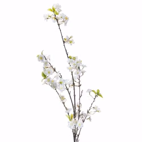 Hill Interiors White Cherry Blossom Artificial Spring Floral Spray, W28 x D28 x H124 cm – 3