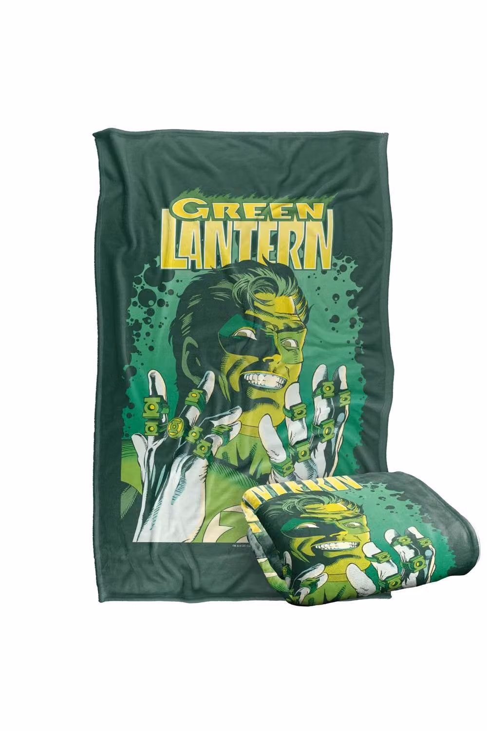 Warner Bros. JLA Gl 49 Silky Touch Super Soft Fluffy Throw Blanket, Multicolour and Green, Large – 2
