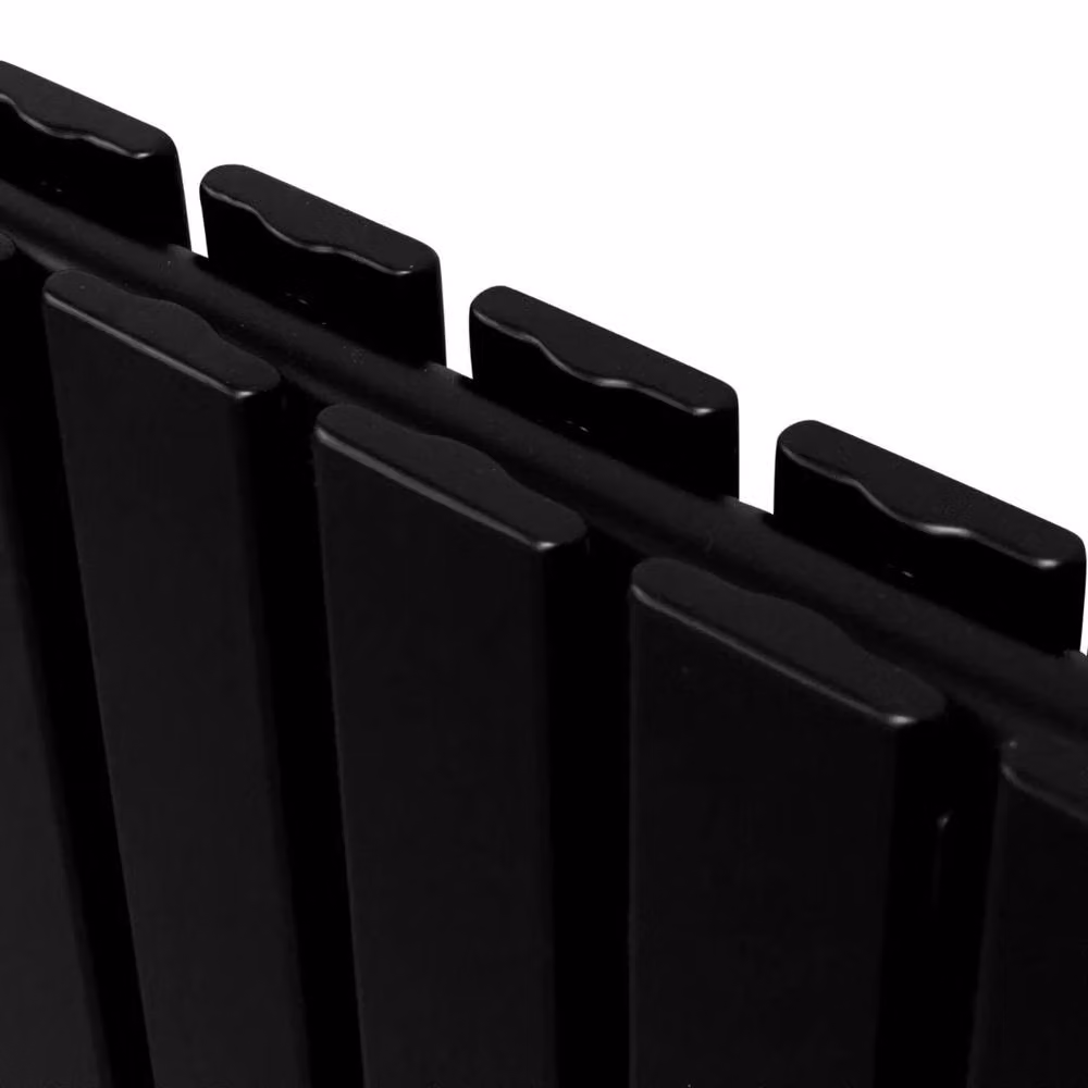 Monstershop Designer Flat Panel Steel Radiator in Matt Black, H: 180 cm, W: 28 cm – 5