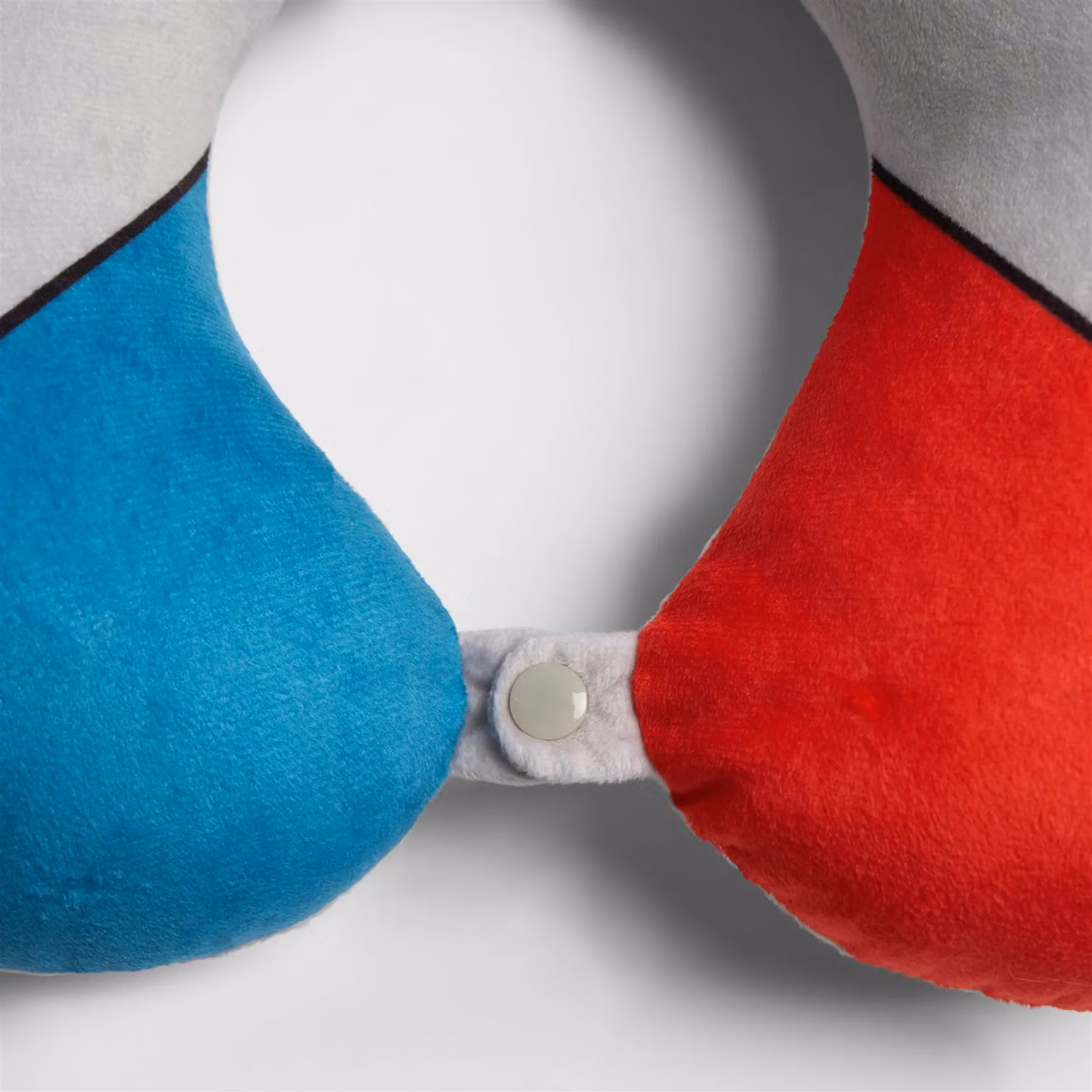 OHS U-Shaped Memory Foam Travel Neck Pillow for Adults and Kids in Light Grey and White – 2