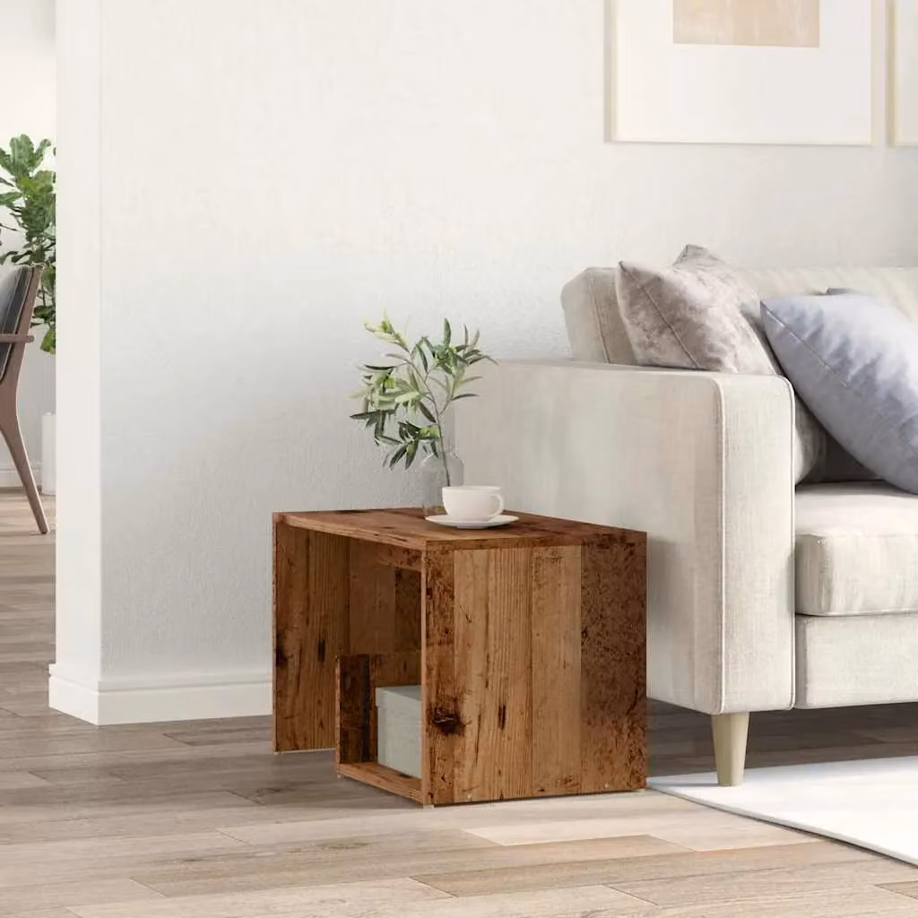 Berkfield Home Modern Side Table in Brown, W/D/H: 59 x 36 x 38 cm – 3