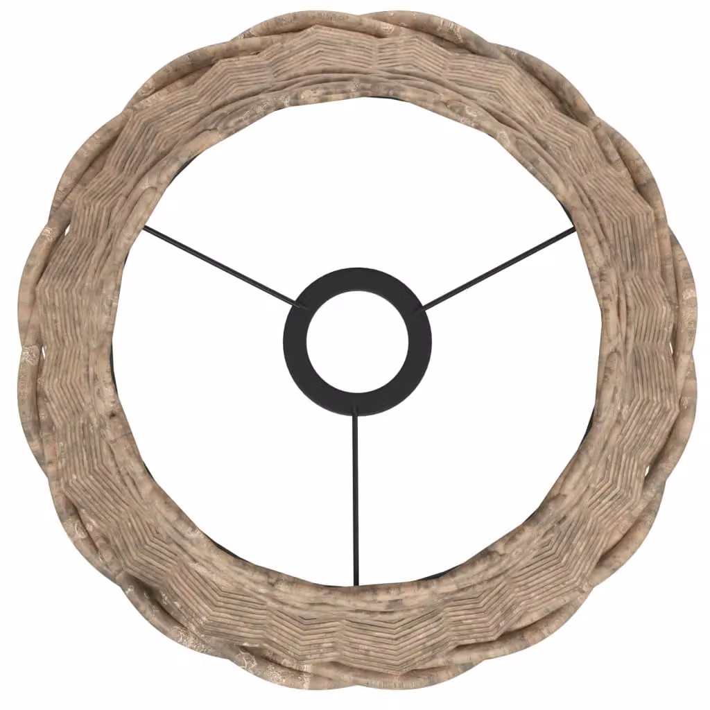 Berkfield Home Brown Wicker Ceiling Lamp Shade, W: 30 cm, H: 20 cm – 4