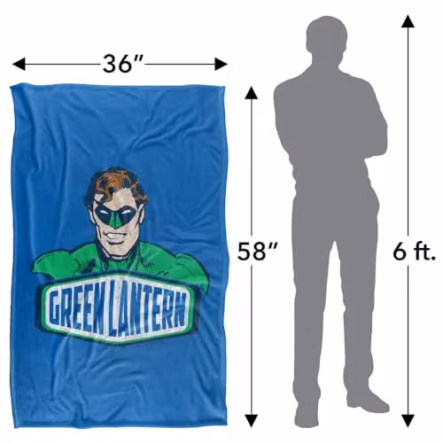 Warner Bros. Green Lantern Banner Super Soft Fleece Throw Blanket, Multicolour, W: 91.44 cm x L: 147 cm – 4