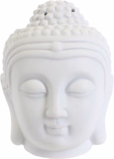 Kingsbury Gifts White Ceramic Buddha Head Tabletop Oil Burner