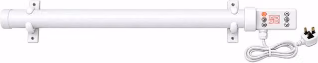 MYLEK 180W White Wall Mounted Infrared Tubular Heater with Digital Timer and Frost Protection – 1