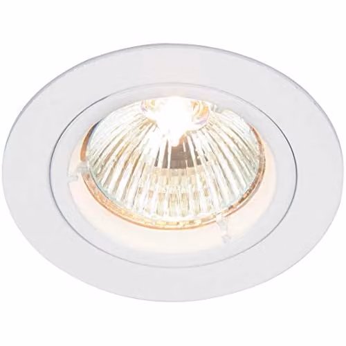 Netlighting Cast Modern Recessed Downlight in Gloss White, GU10, Dimmable, 50W