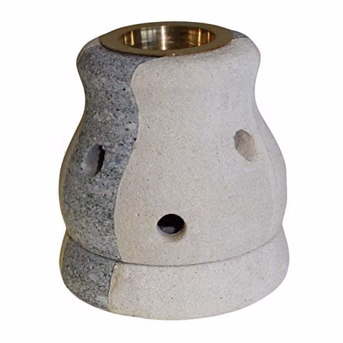 KDMD Combo Shaped Stone Oil Burner in White – 1
