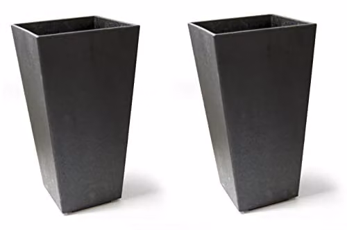 Garden Gear Sonata Self Watering Garden Planter in Slate Grey, Set of 2