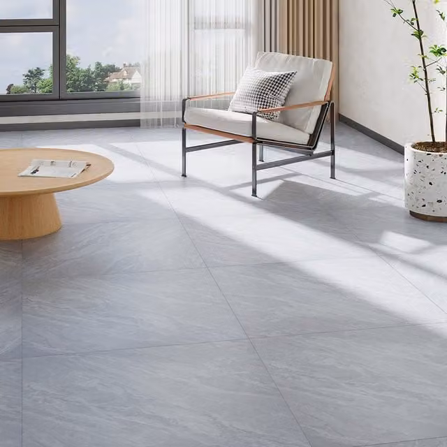 Lifeideas Set of 8 Self Adhesive Stone Effect PVC Flooring in Pearl Grey