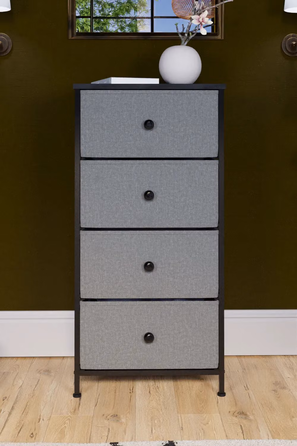 Vida Designs Chorley 4 Drawer Fabric Chest of Drawers in Grey – 6