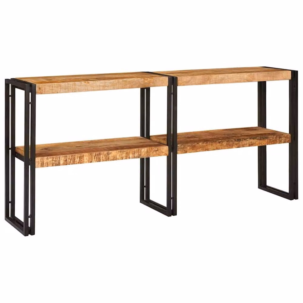 Berkfield Home Modern Mango Wood Console Table, Brown, W: 160 cm, D: 33 cm, H: 75 cm – 1