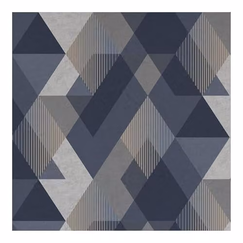 Graham & Brown Sublime Navy Decadence Diamond Geometric Abstract Wallpaper in Blue – 1