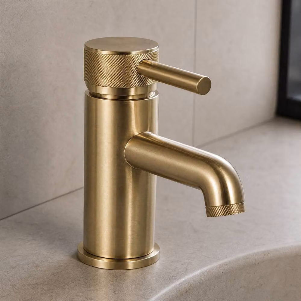 Balterley Round Mono Basin Mixer Tap, Brushed Brass – 2