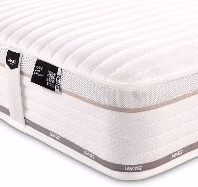 Jay-Be Truecore 1000 Pocket Sprung Mattress, White, W/D/H: 180 x 200 cm
