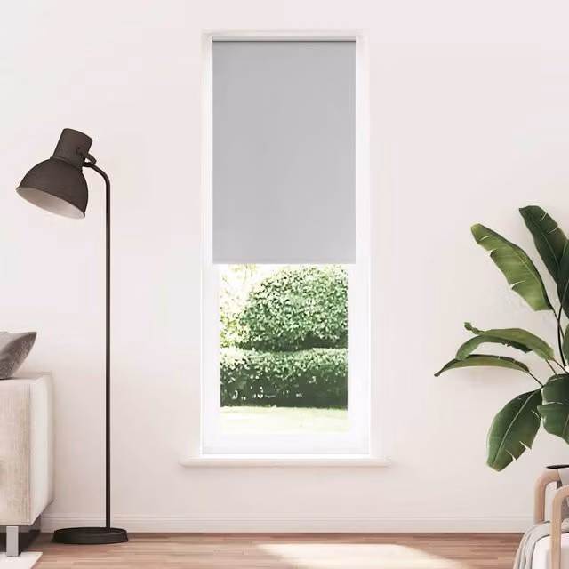 Berkfield Home Blackout Roller Blind, Light Grey, W: 60 cm, H: 130 cm