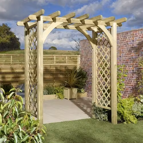 Rowlinson Cheltenham Grand Arch Brown Wood Climbing Frame