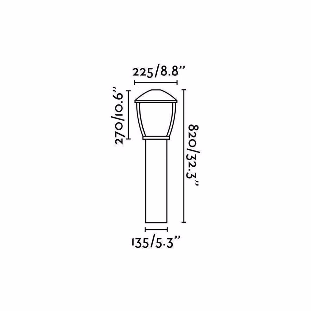Netlighting Wilma Modern Square Outdoor Bollard Light, Dark Grey, IP44, E27 – 2