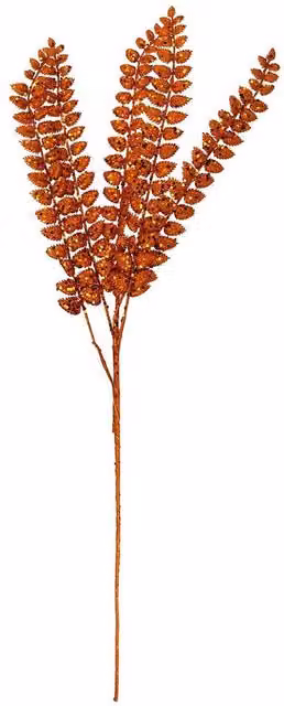 VFM e-Store Christmas Long Stem with Glitter Decoration, Orange, H 80 cm x W 27 cm – 1