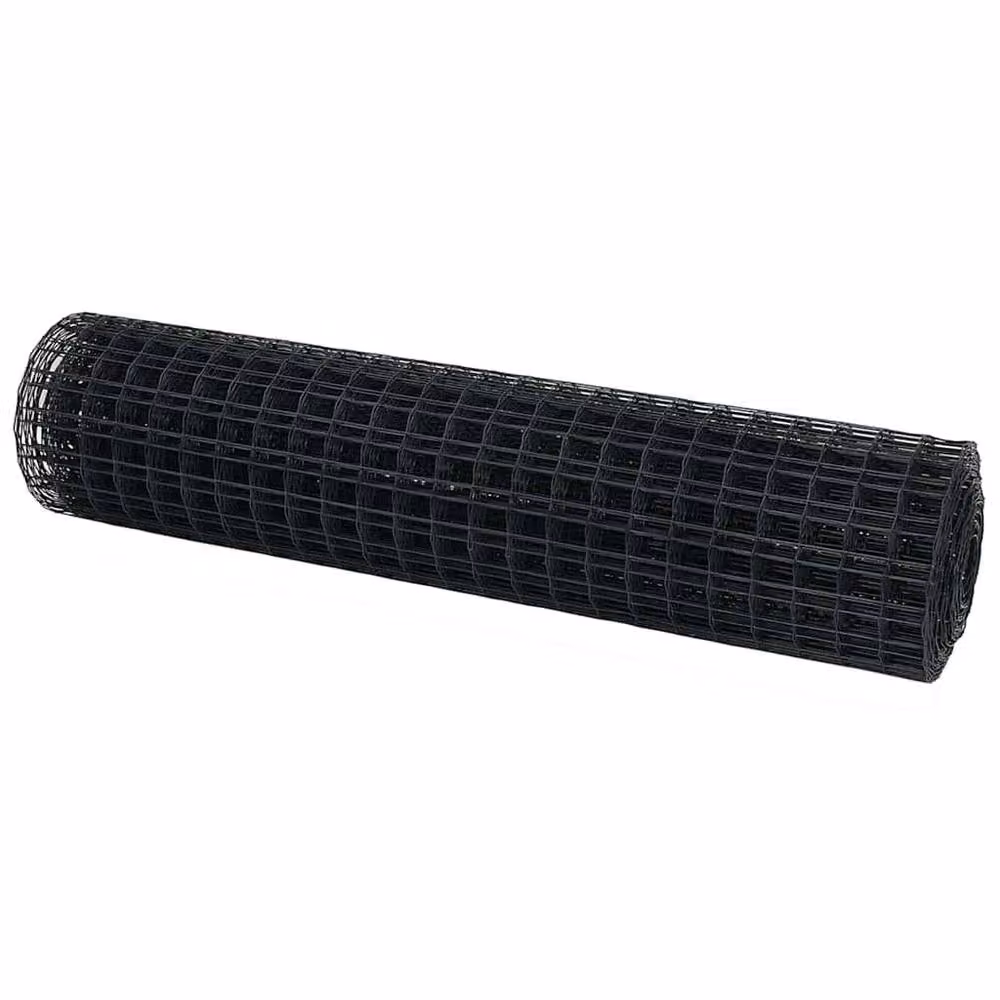 Berkfield Home Modern Euro Fence in Grey Steel, 1 x 10 m – 3