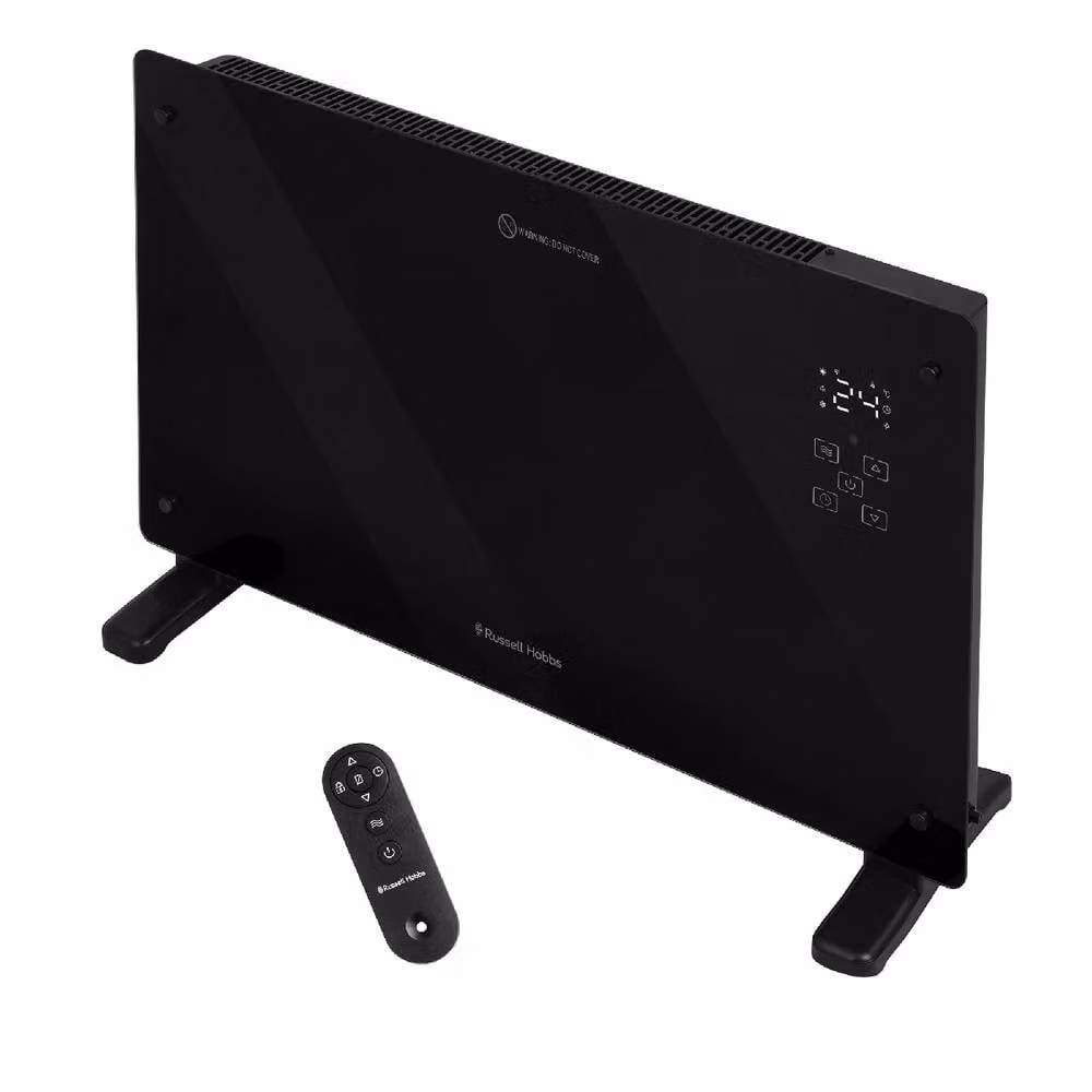 Russell Hobbs RHPANH2006 Glass Panel Electric Convector Heater, 2000W, Black, Wi-Fi Enabled with App Control – 8