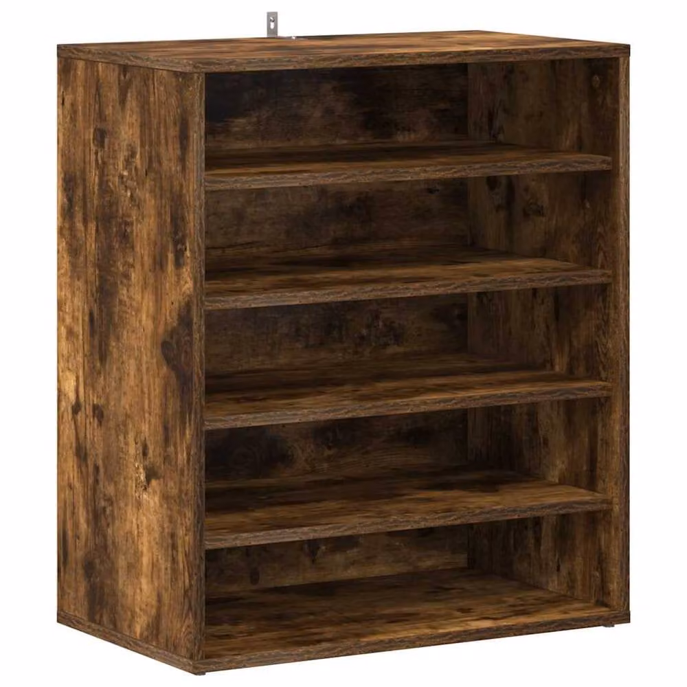 Berkfield Home Smoked Oak Shoe Cabinet in Brown, W/D/H: 60 x 35 x 70 cm – 2