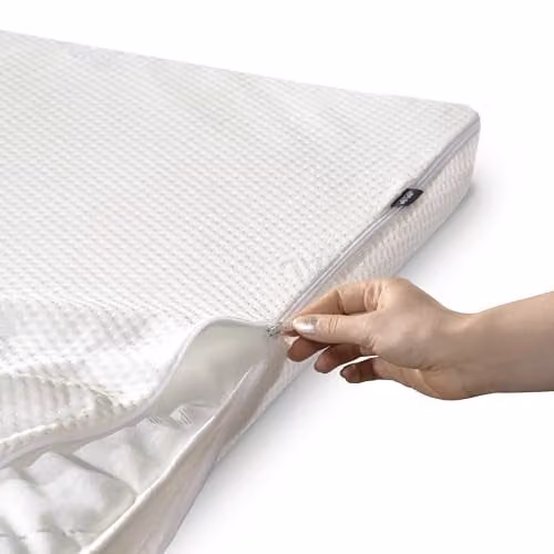 Jay-Be Waterproof and Mite-Proof Mattress Protector for Compact Folding Beds, Small Double, White, W: 120 cm, L: 200 cm