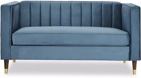 TGC Tammy Blue Velvet 2 Seater Sofa