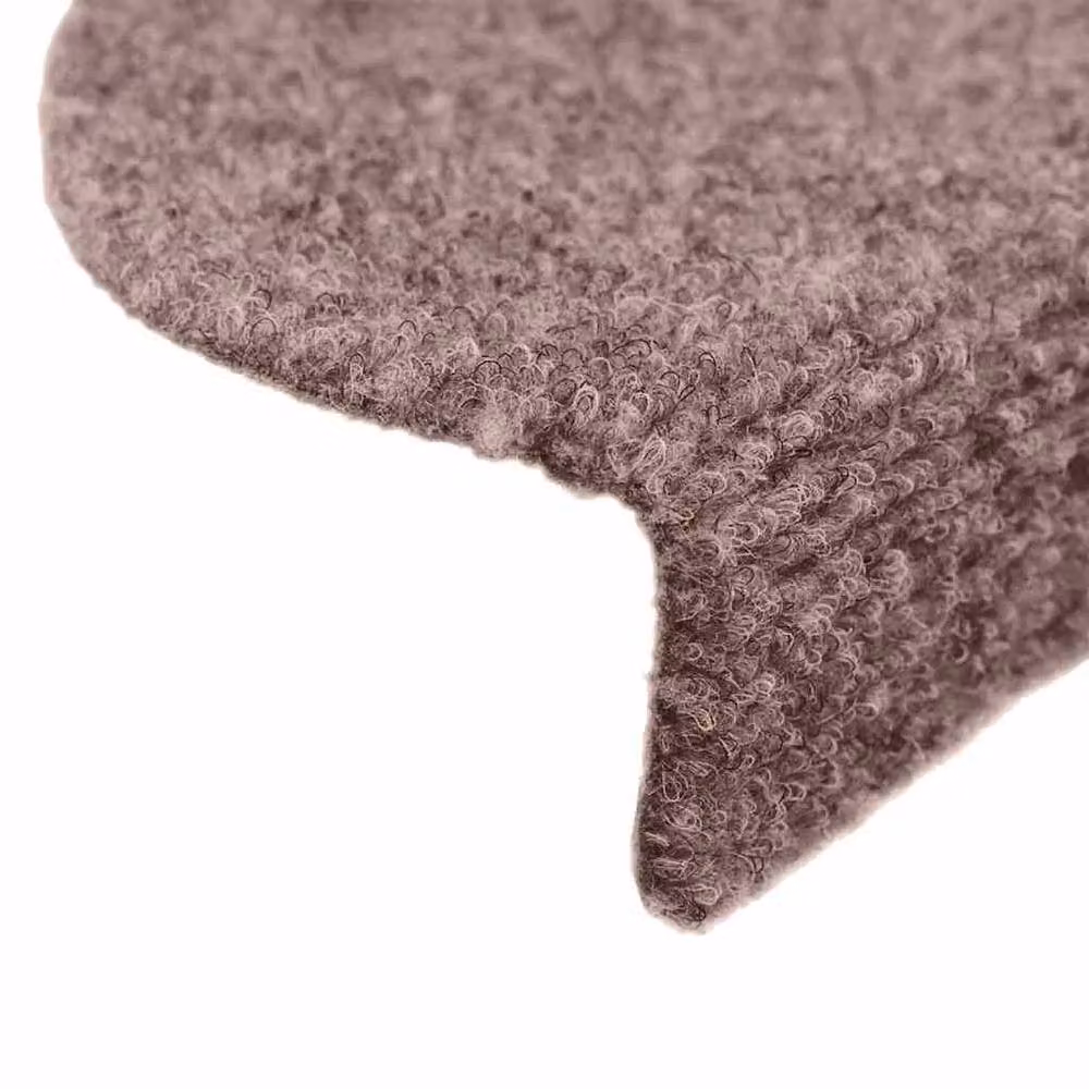 Berkfield Home 15 Piece Self-adhesive Needle Punch Stair Mats, Brown, W/D/H: 56 x 17 x 3 cm – 3