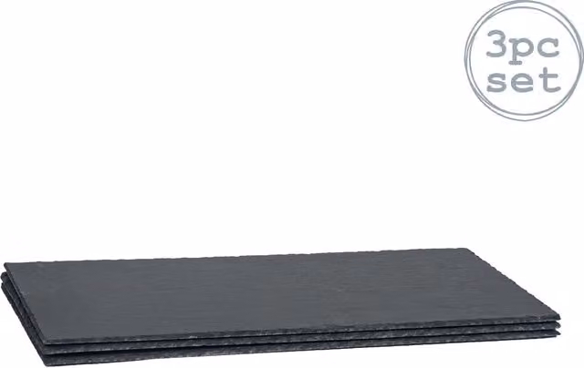 Argon Tableware Modular Slate Table Runner in Black or Grey, W: 150 cm, D: 25 cm – 5