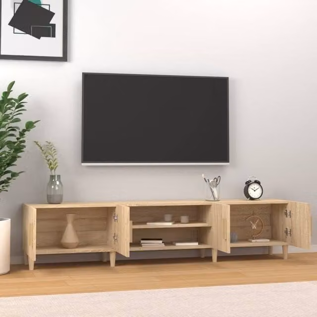 Berkfield Home TV Cabinet in Sonoma Oak, Brown, W: 180 cm, D: 31.5 cm, H: 40 cm