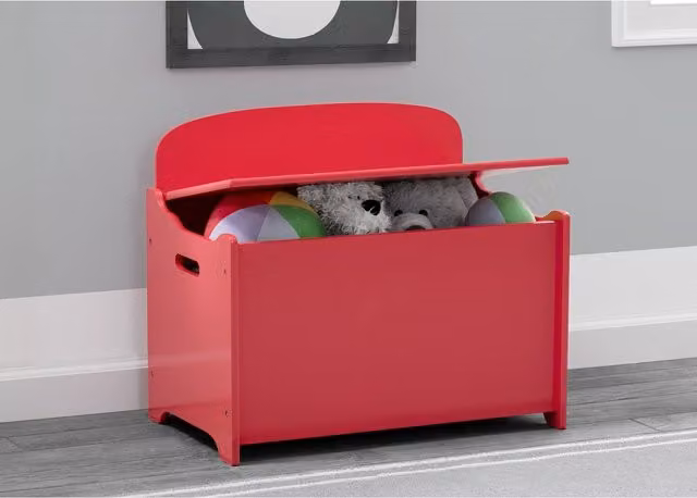 Delta Children MySize Deluxe Toy Box in Red