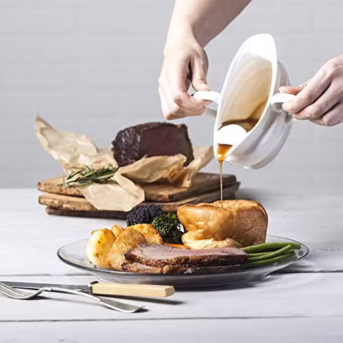 Wm Bartleet & Sons White Porcelain Drip-Free Gravy Boat Fat Separator, 300ml – 2