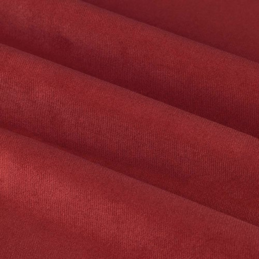 Furn Burgundy Velvet 100% Blackout Pencil Pleat Curtain Pair, Thermal Insulating, Width: 168 cm, Drop: 229 cm – 5