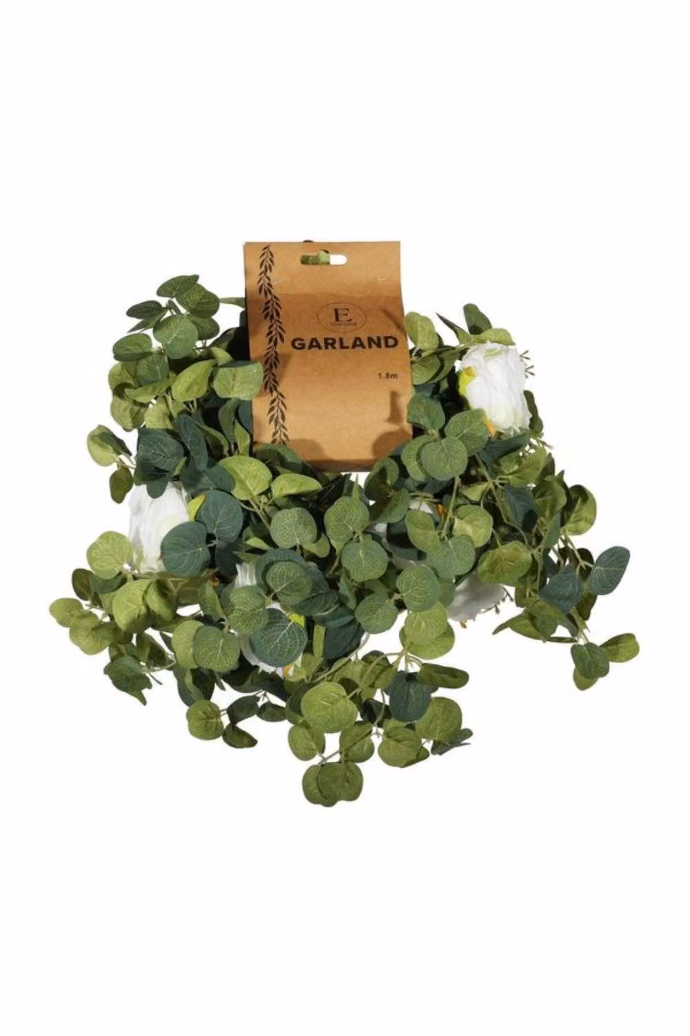 KDMD Essential Cream Rose Mixed Floral Garland in White – 2
