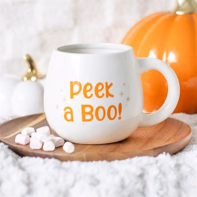 Peekaboo Ghost Surprise Mug in White, 500 ml