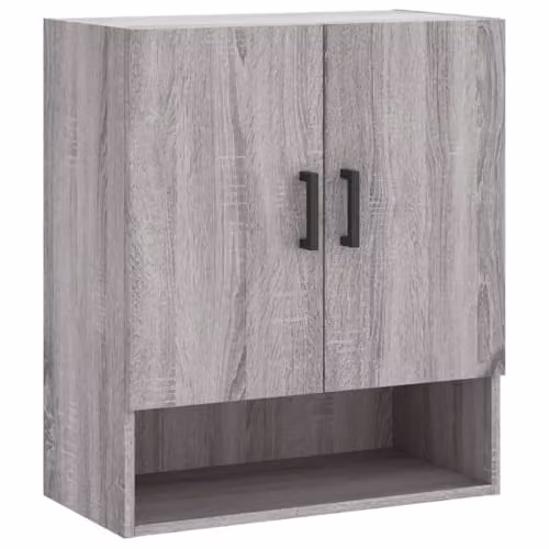 vidaXL Modern Wall Mounted Cabinet in Grey Sonoma, W: 60 cm, D: 31 cm, H: 70 cm