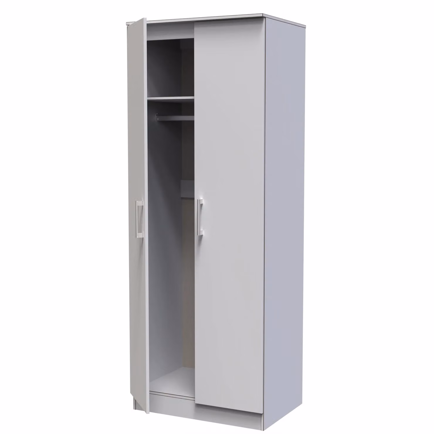 Ready Assembled 2 U Cornwall 2 Door Wardrobe in Light Grey Matt – 2