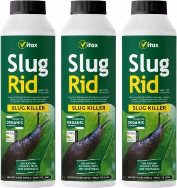 Vitax Slug Rid Iron III Phosphate Spreading Pest Control for Ornamental and Vegetable Gardens, 300 g