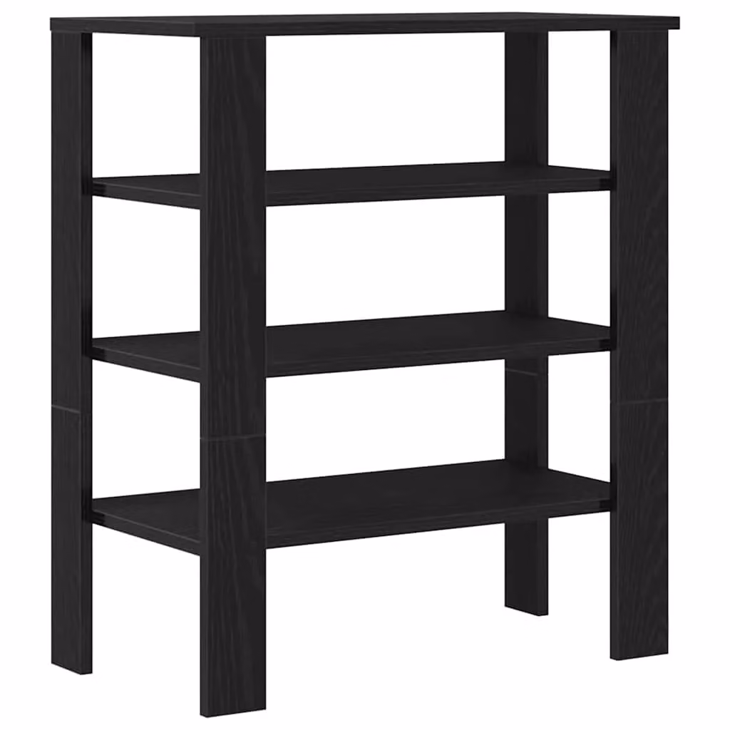 Berkfield Home Modern Black Shoe Rack in Engineered Wood, W/D/H: 61 x 32 x 70 cm – 5