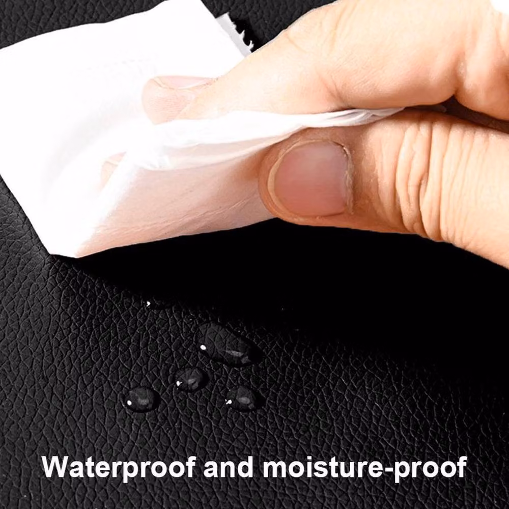 NESTLUNE Black Faux Leather Repair Patch Peel and Stick Double Sided Tape W: 52 cm, L: 1000 cm – 3
