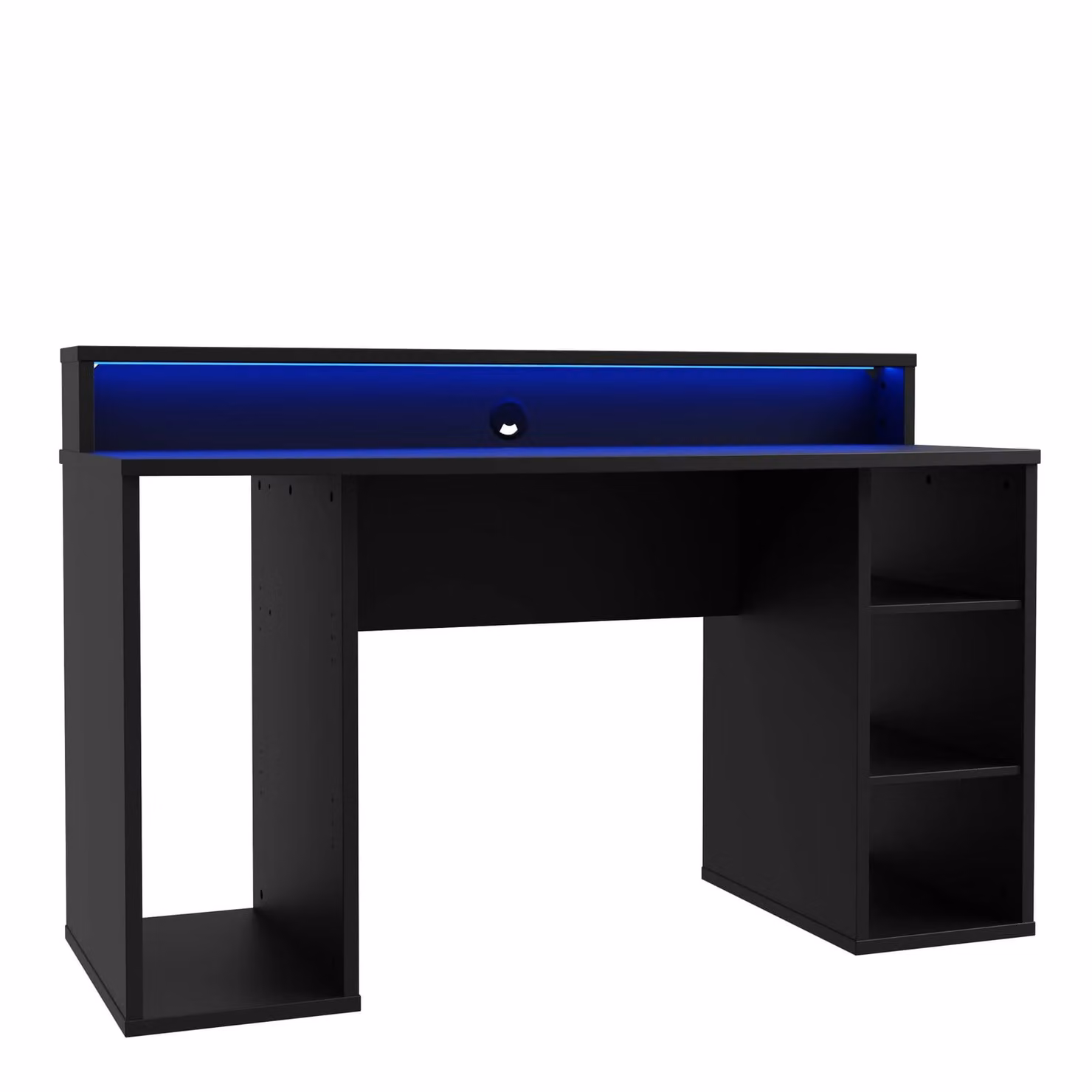 Furniture To Go Loadout Black Gaming Desk with Colour Changing LED – 2