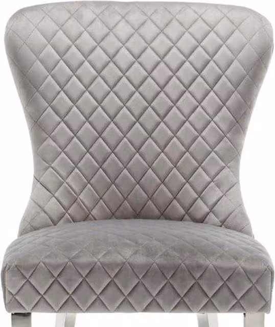 Modernique Bianca Velvet Chairs in Grey, Set of 2