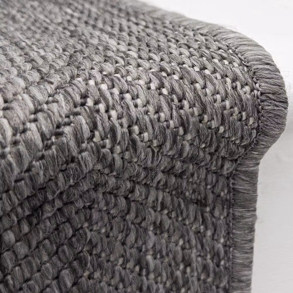 runrug Stripes Reversible and Durable Stair Runner Carpet in Grey, W: 60 cm, L: 630 cm – 3