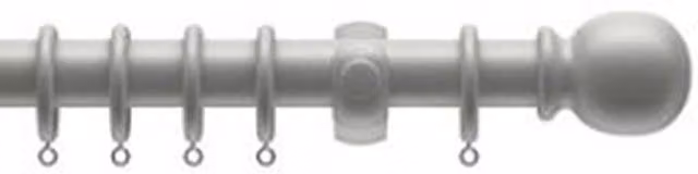 NewEdgeBlinds Grey Wooden Curtain Pole Set, Length: 270 cm